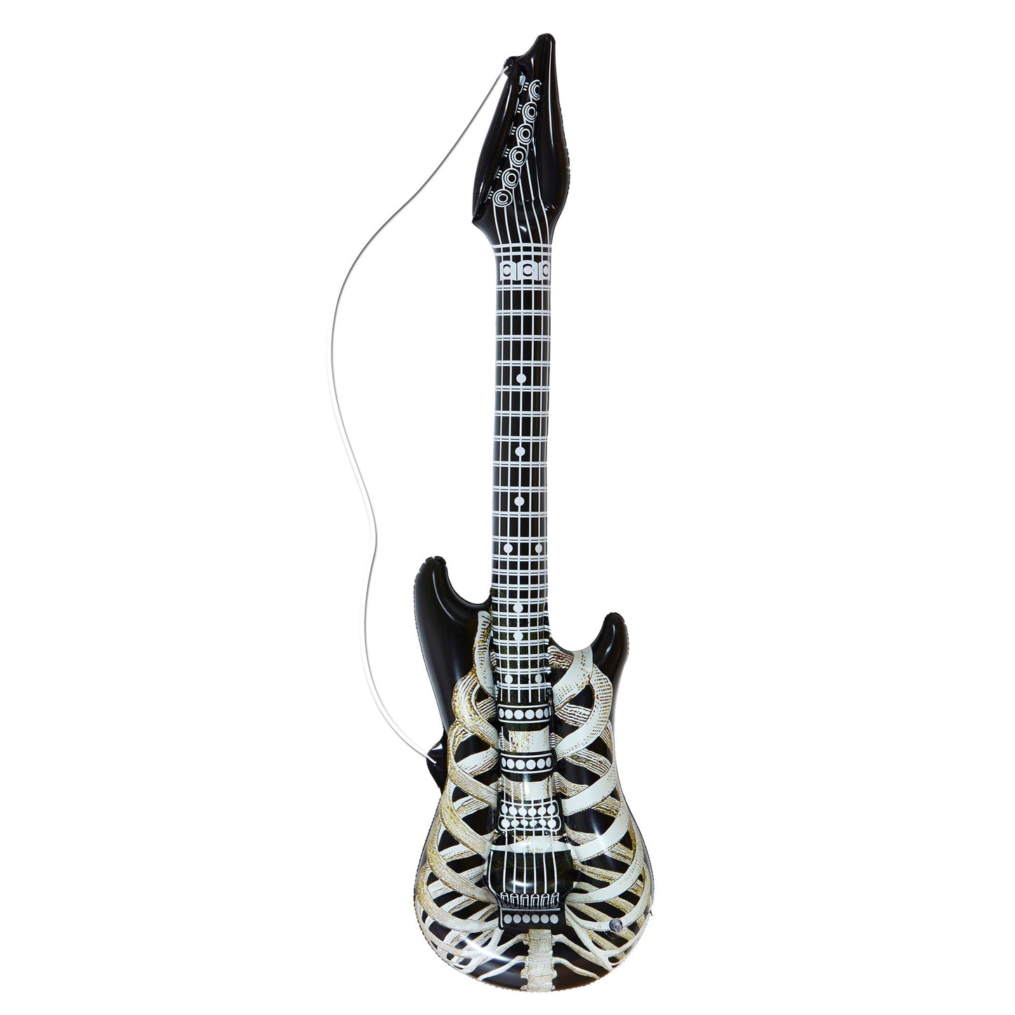 "AUFBLASBARE SKELETTGITARRE" 105 cm – Vorderansicht