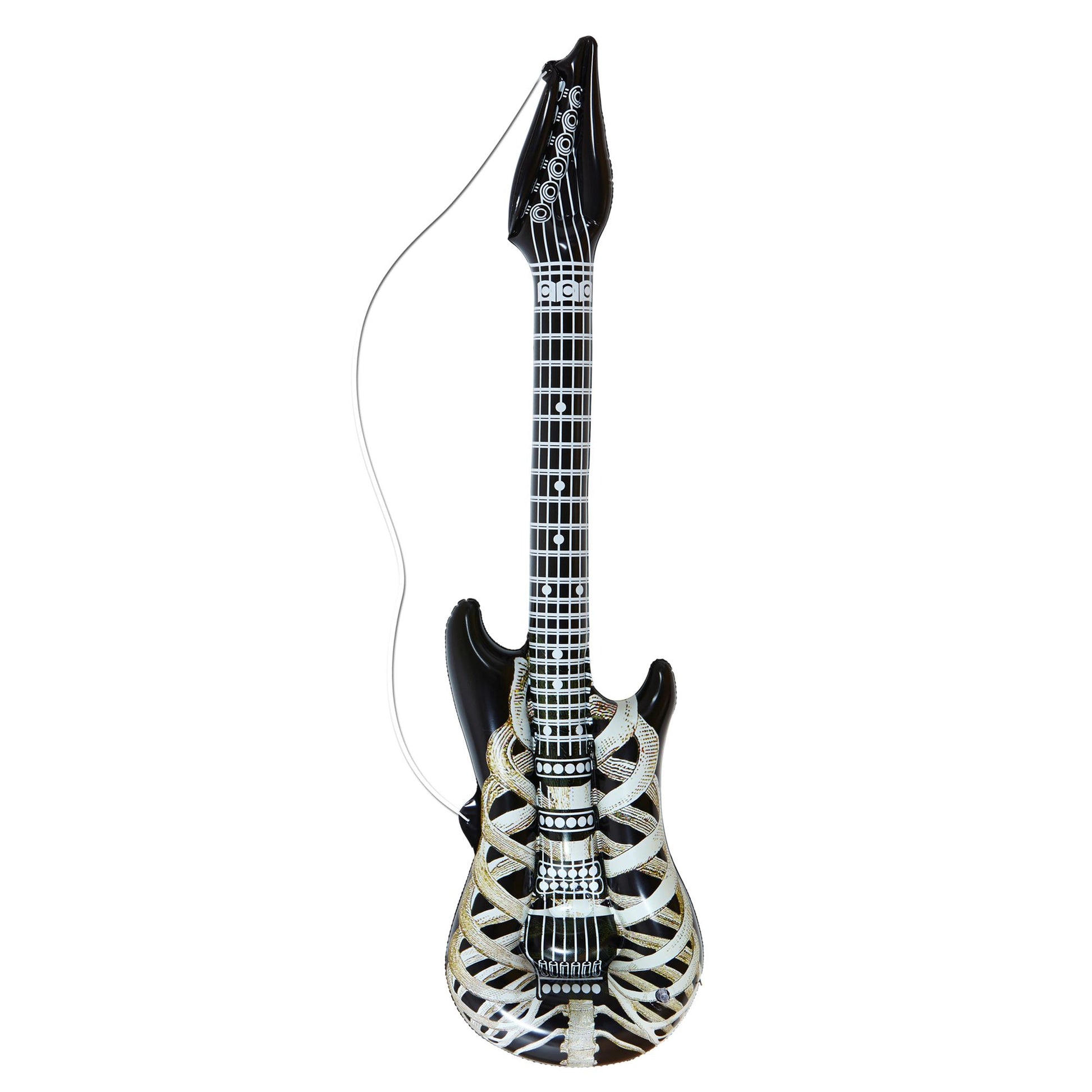 "AUFBLASBARE SKELETTGITARRE" 105 cm – Vorderansicht