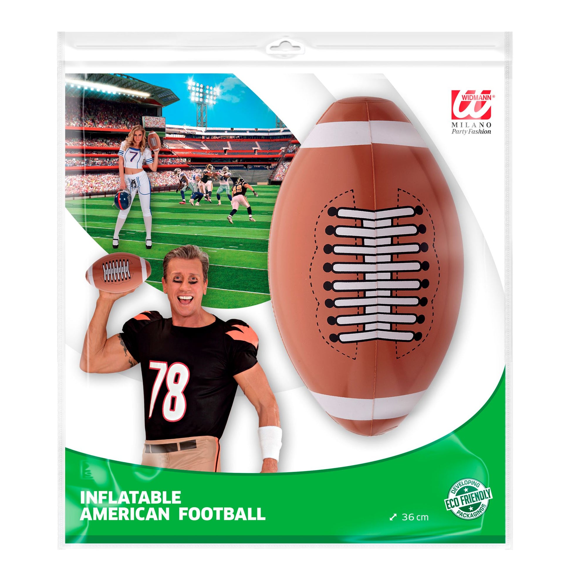 "AUFBLASBARER AMERIKANISCHER FOOTBALL" 36 cm – Detailansicht