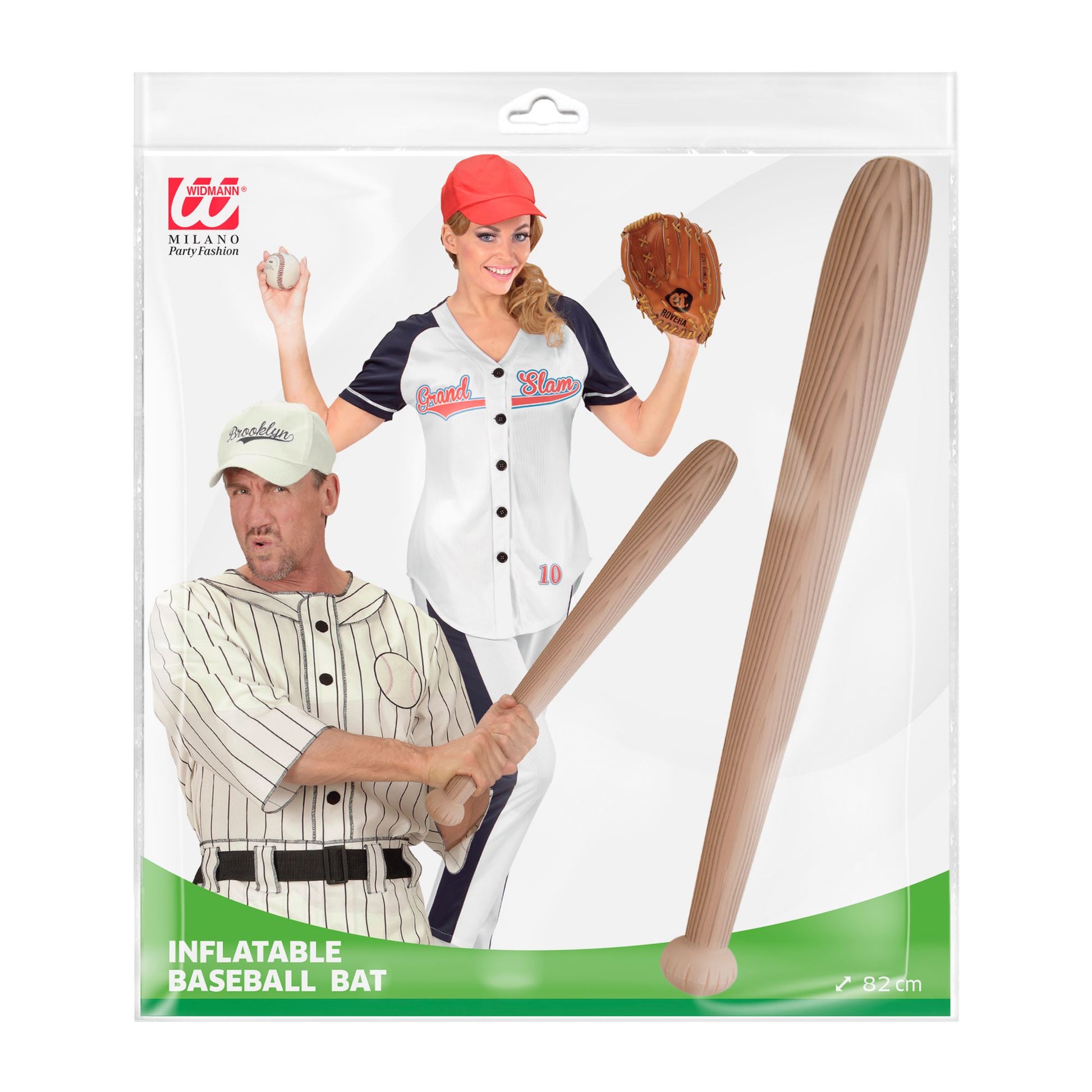 "AUFBLASBARER BASEBALLSCHLÄGER" 82cm – Detailansicht
