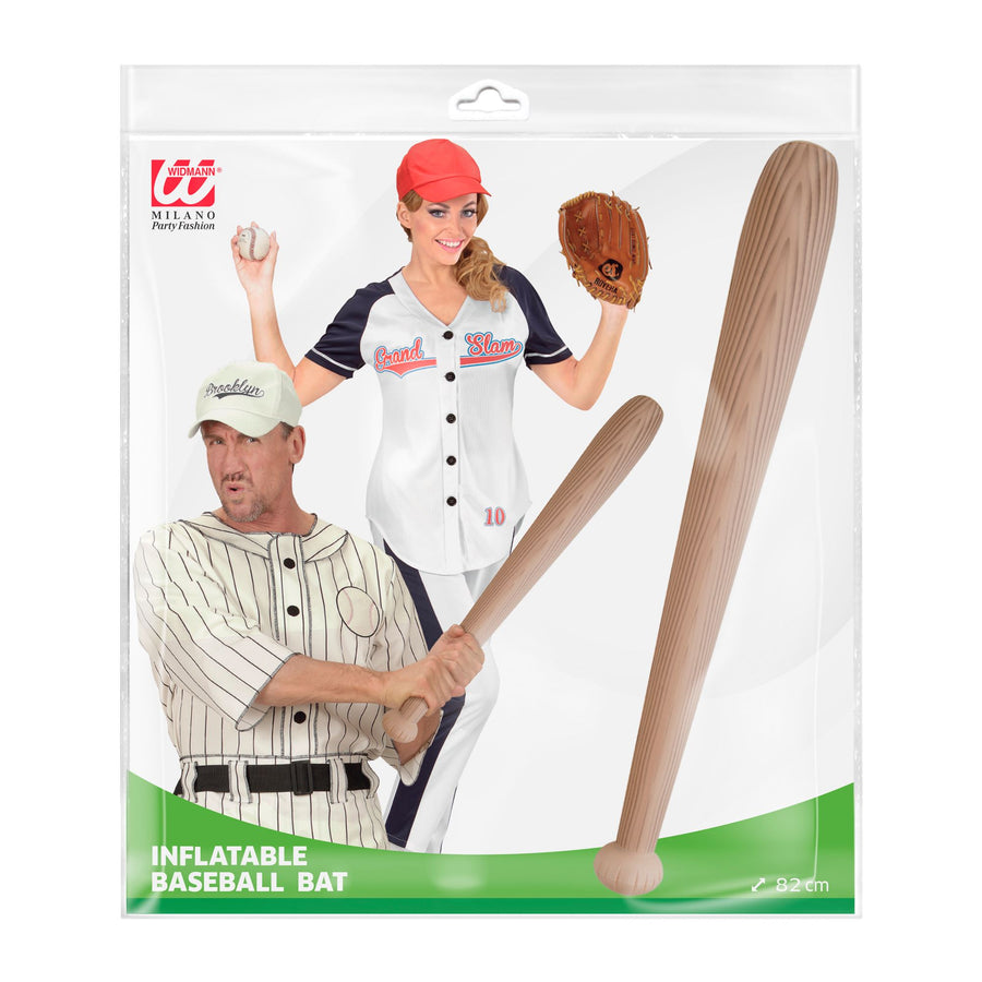 "AUFBLASBARER BASEBALLSCHLÄGER" 82cm – Detailansicht