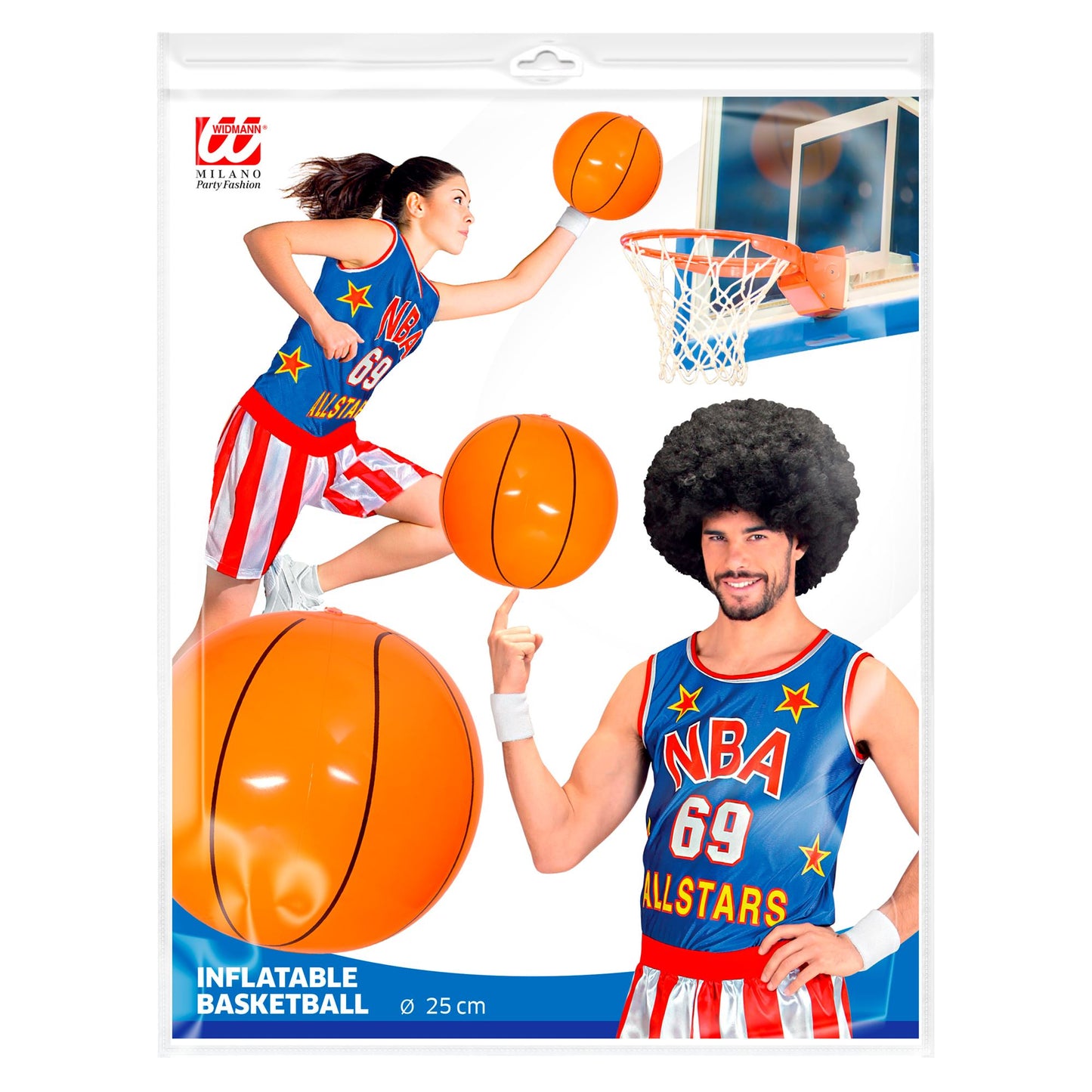 "AUFBLASBARER BASKETBALL" 25 cm – Detailansicht