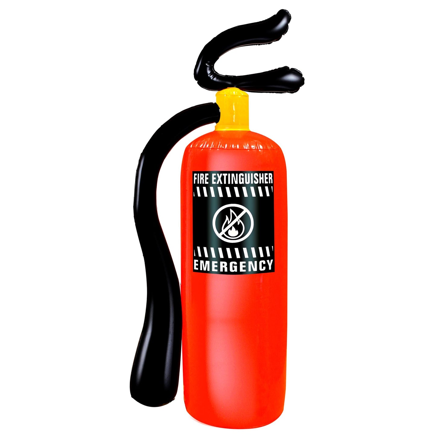 "AUFBLASBARER FEUERLÖSCHER" 50 cm – Vorderansicht