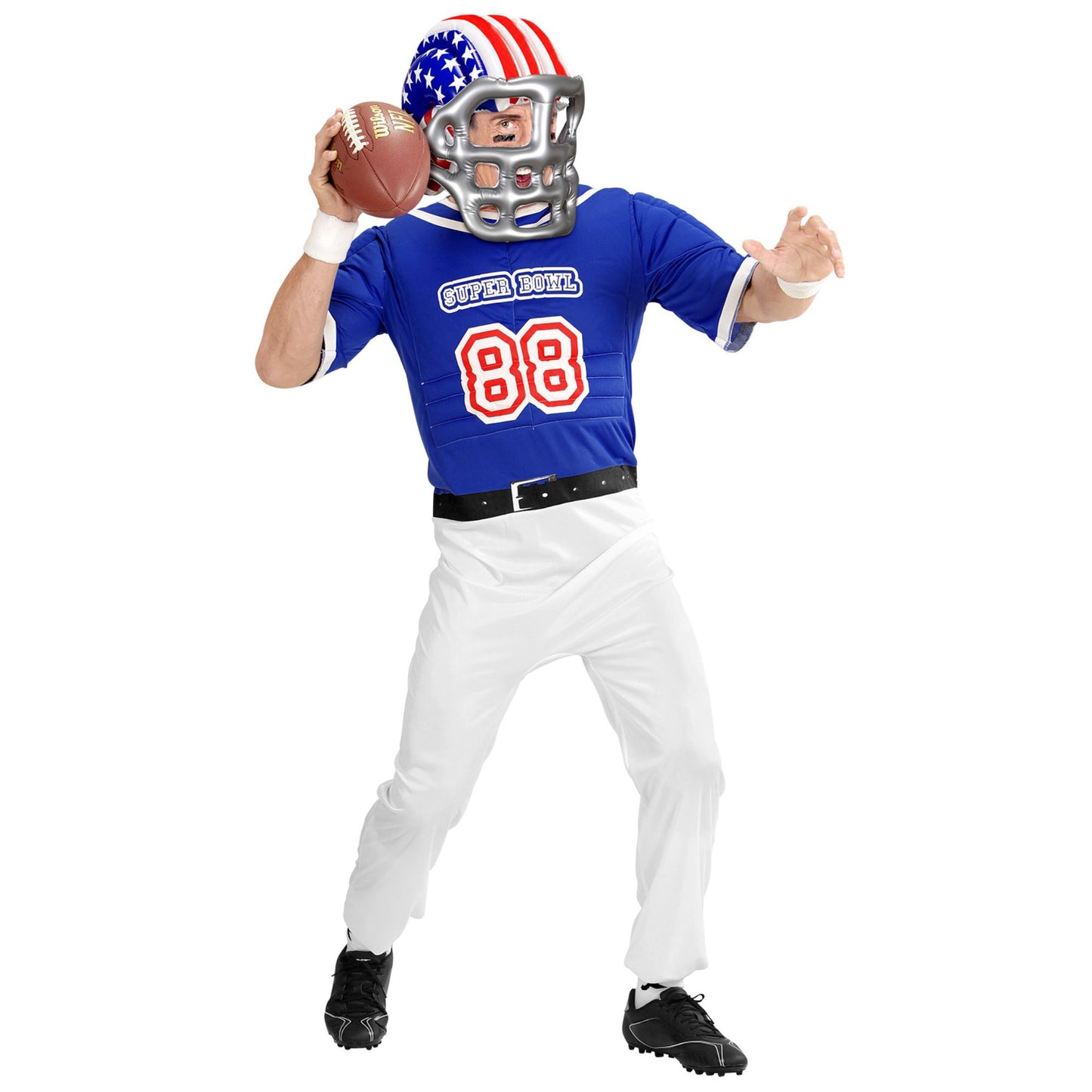 "AUFBLASBARER FOOTBALLHELM MIT AMERIKANISCHEN STARS & STRIPES" Erwachsenengröße – Ansicht 3
