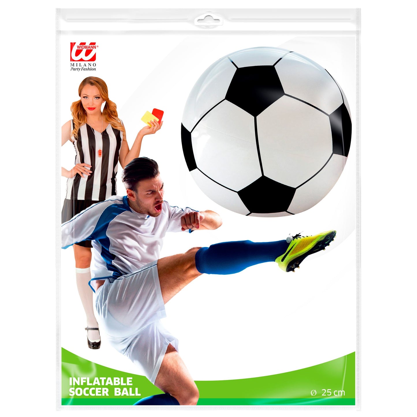 "AUFBLASBARER FUSSBALL" 25 cm – Detailansicht