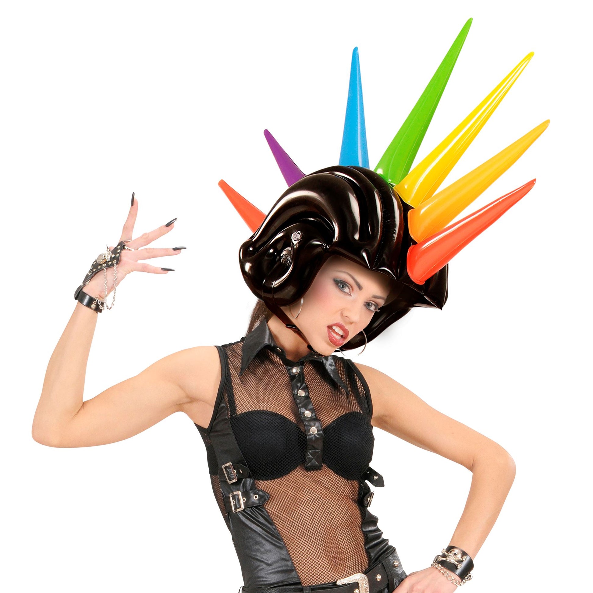 "AUFBLASBARER HELM MIT SPIKES" 90 cm – Ansicht 4