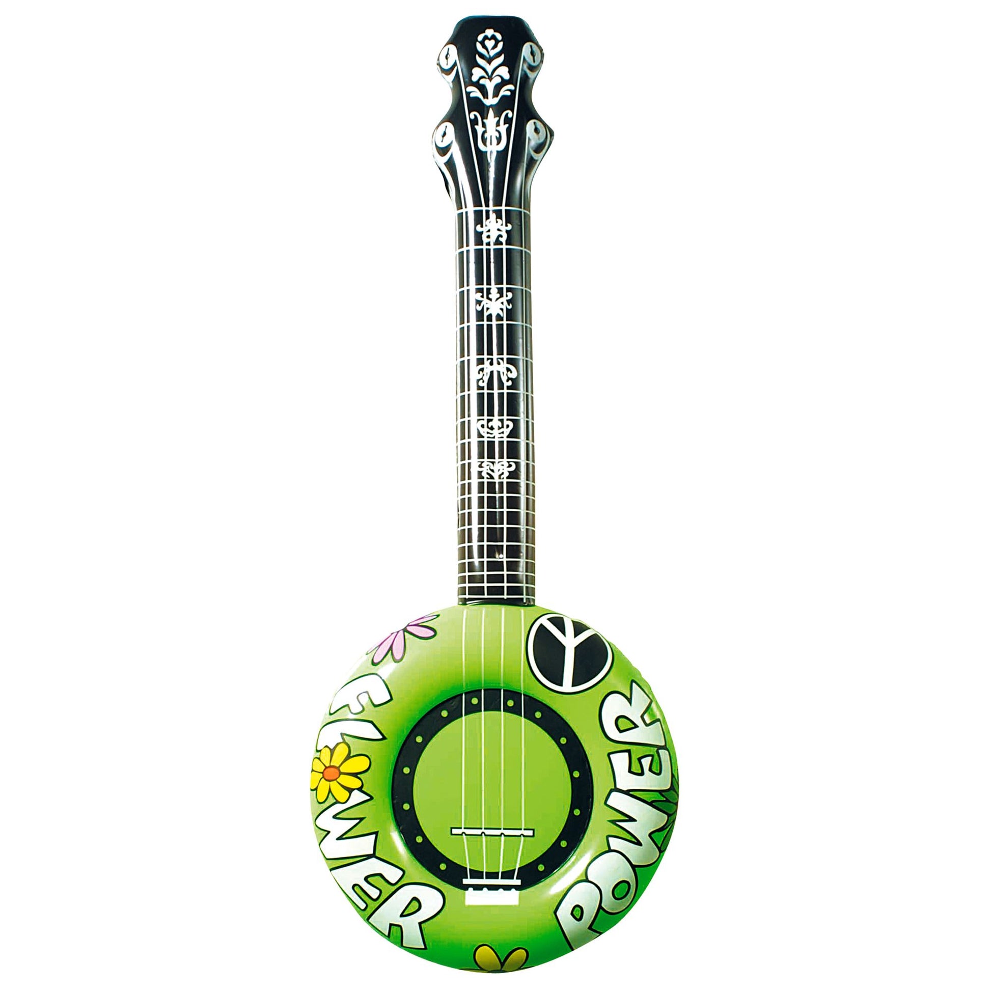 "AUFBLASBARES BANJO GRÜN" 100 cm – Vorderansicht