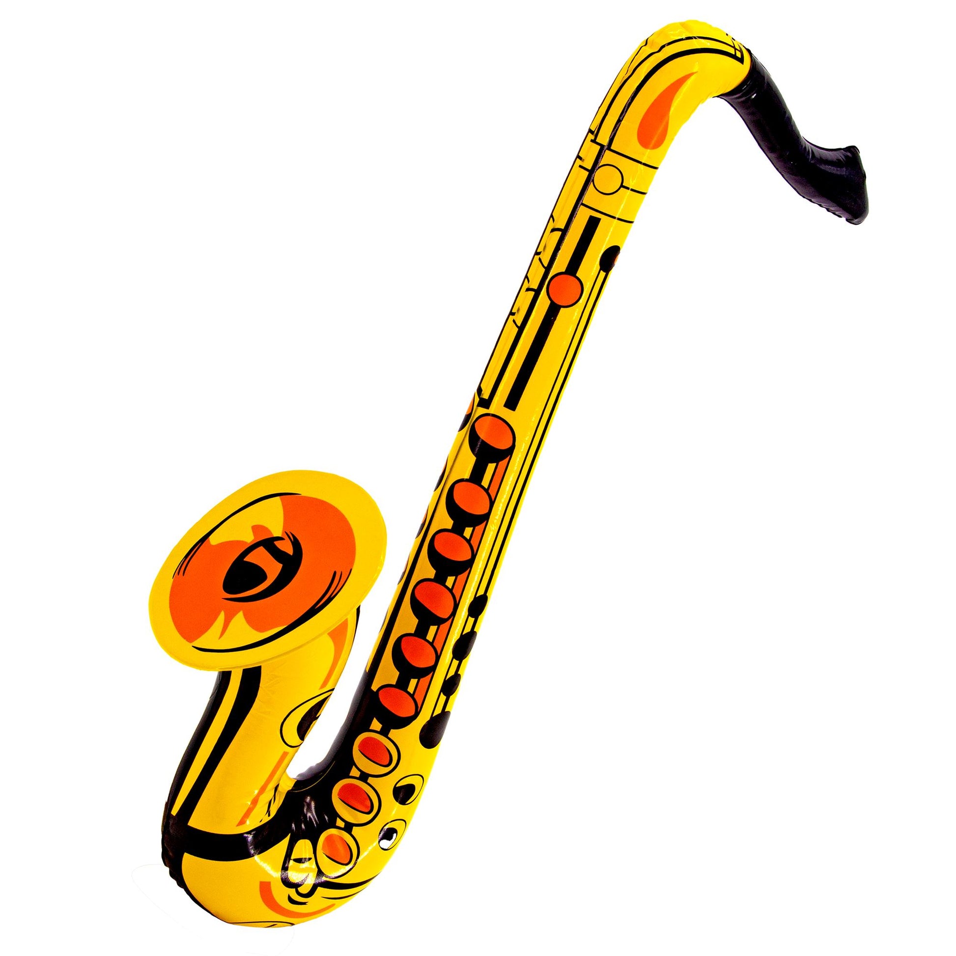 "AUFBLASBARES SAXOPHON GOLD" 55 cm – Vorderansicht