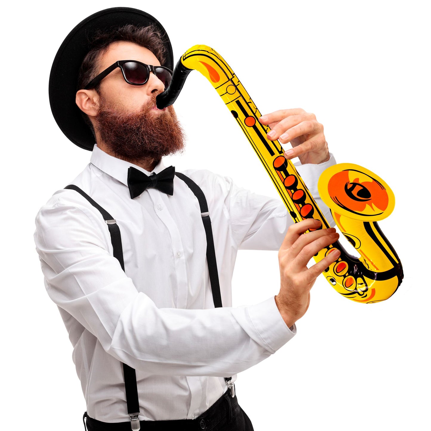 "AUFBLASBARES SAXOPHON GOLD" 55 cm – Ansicht 3