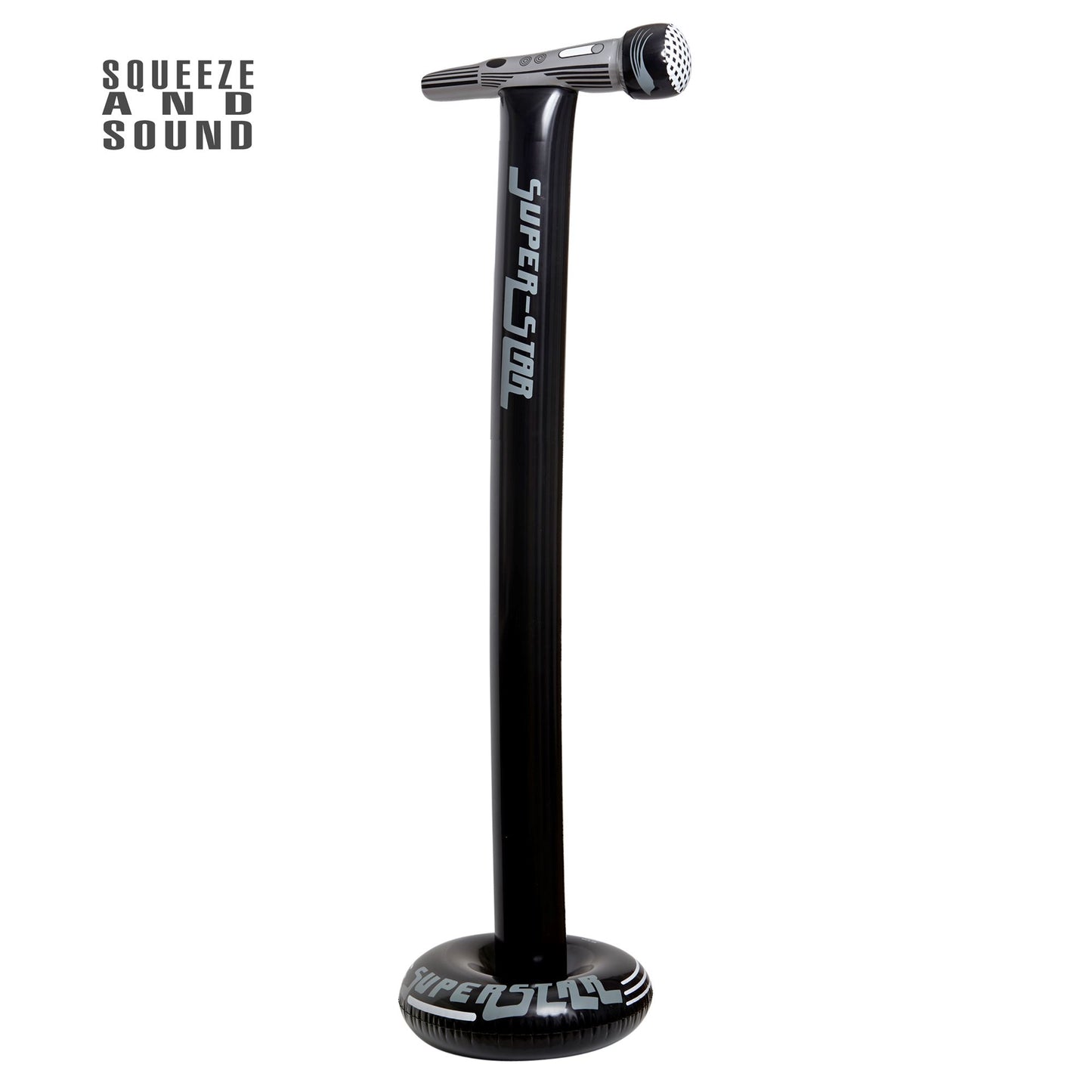 "AUFBLASBARES STANDMIKROFON" 116 cm – Vorderansicht
