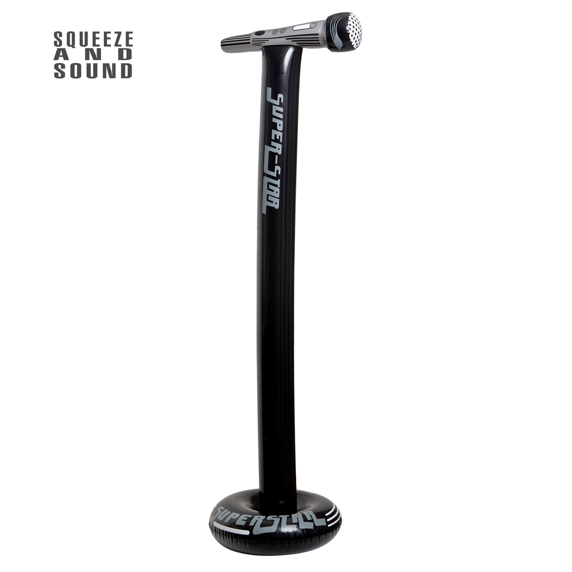 "AUFBLASBARES STANDMIKROFON" 116 cm – Vorderansicht