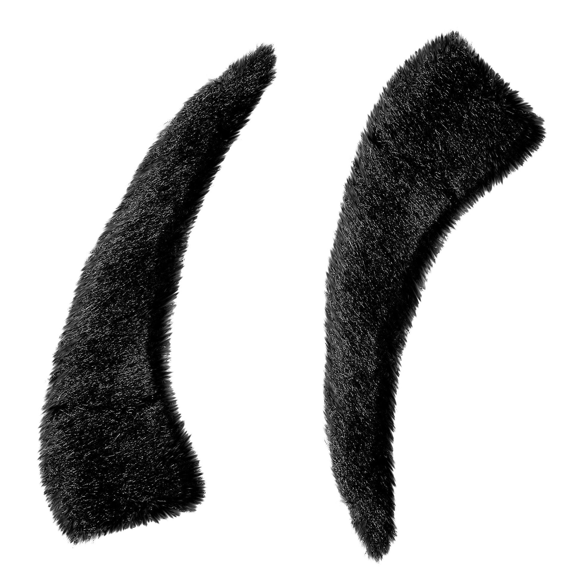 "AUGENBRAUEN" klebend - schwarz – Vorderansicht