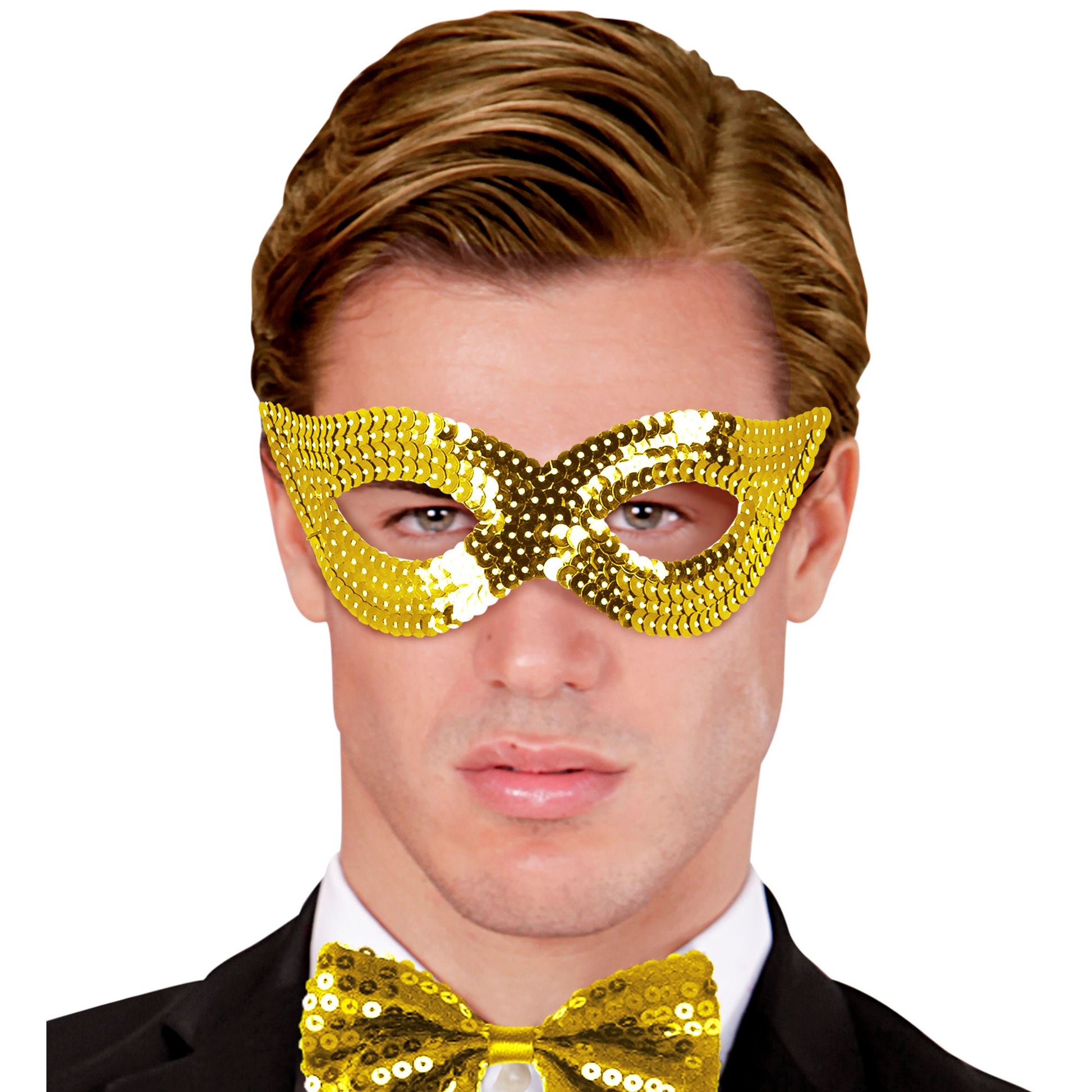"AUGENMASKE MIT GOLDENEN PAILLETTEN" – Ansicht 3