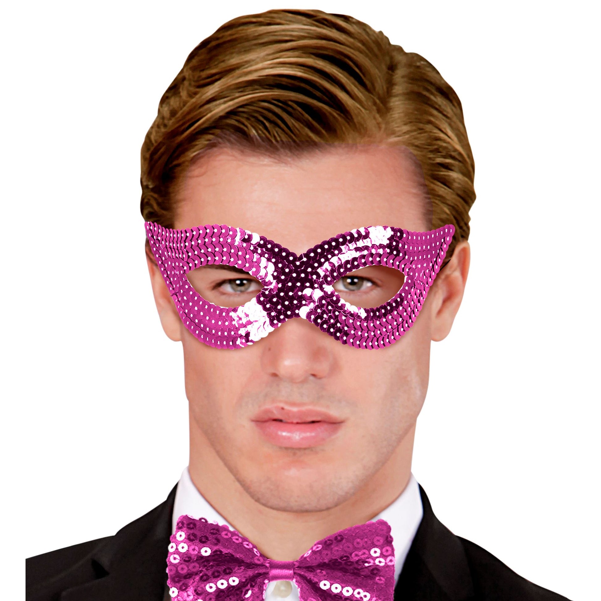 "AUGENMASKE MIT PINKEN PAILLETTEN" – Ansicht 3
