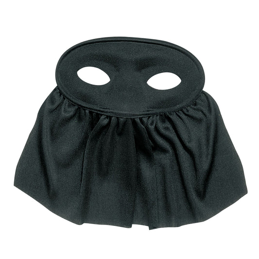 "AUGENMASKE MIT SCHLEIER" schwarz – Vorderansicht
