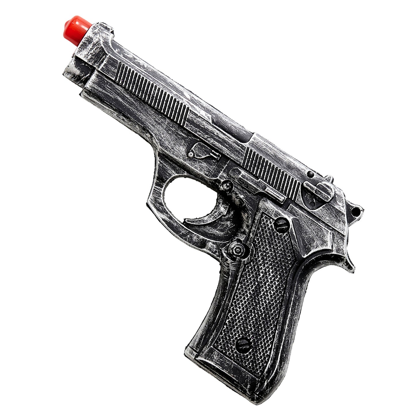 "AUTHENTISCHE SCHAUMLATEX PISTOLE"19 cm – Vorderansicht