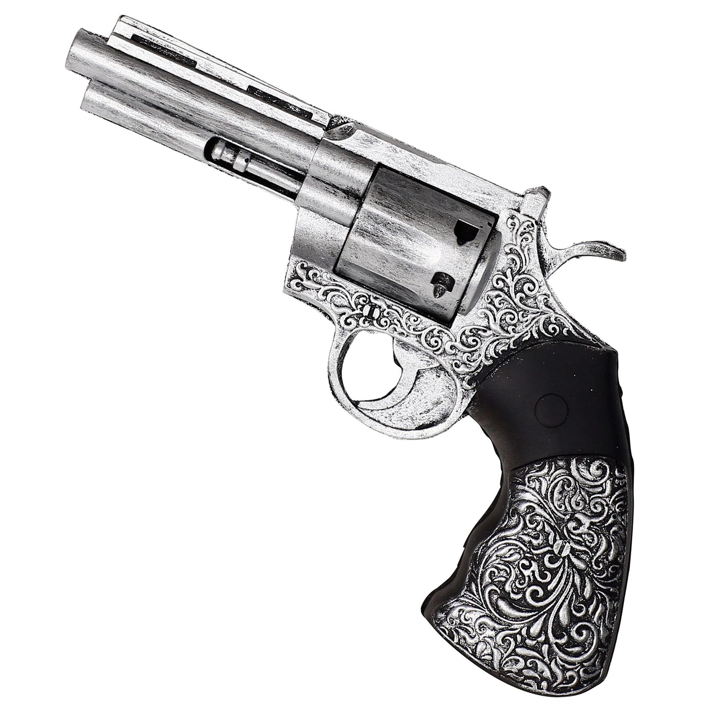 "AUTHENTISCHER REVOLVER AUS SCHAUMLATEX" 25 cm – Vorderansicht