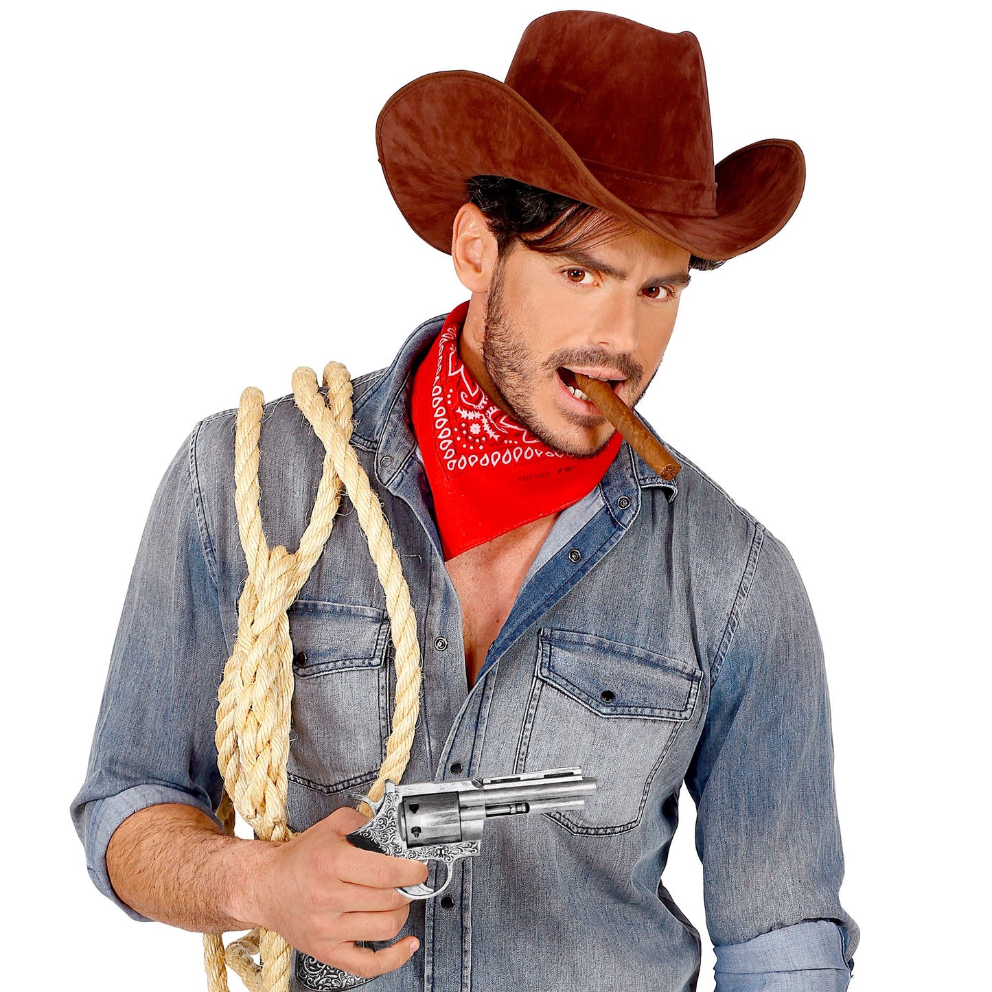 "AUTHENTISCHER REVOLVER AUS SCHAUMLATEX" 25 cm – Ansicht 4