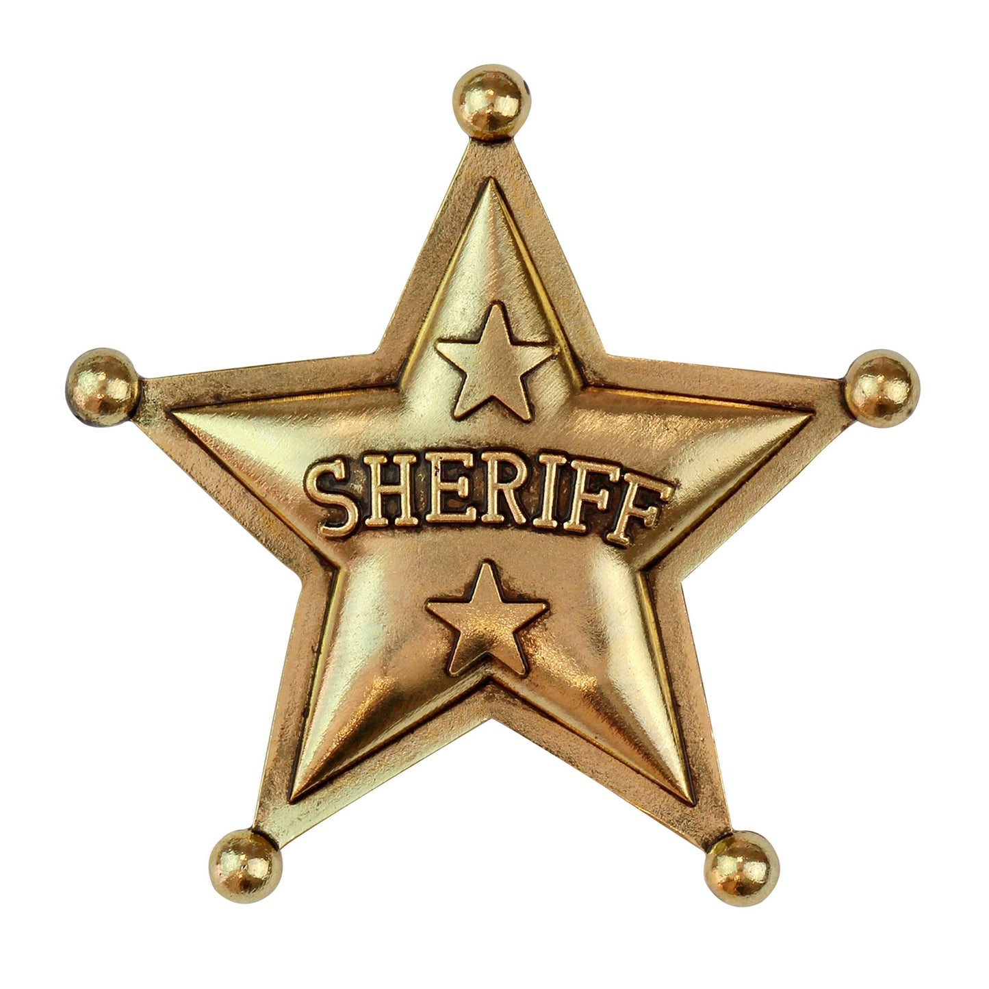 "AUTHENTISCHER SHERIFFSTERN" aus Metall – Vorderansicht