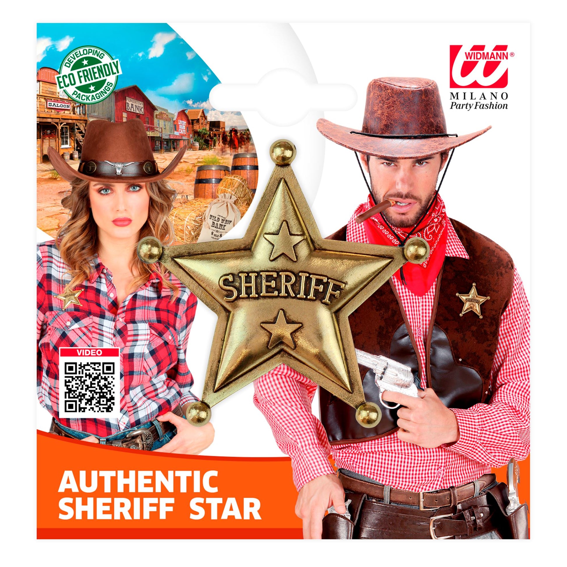 "AUTHENTISCHER SHERIFFSTERN" aus Metall – Detailansicht