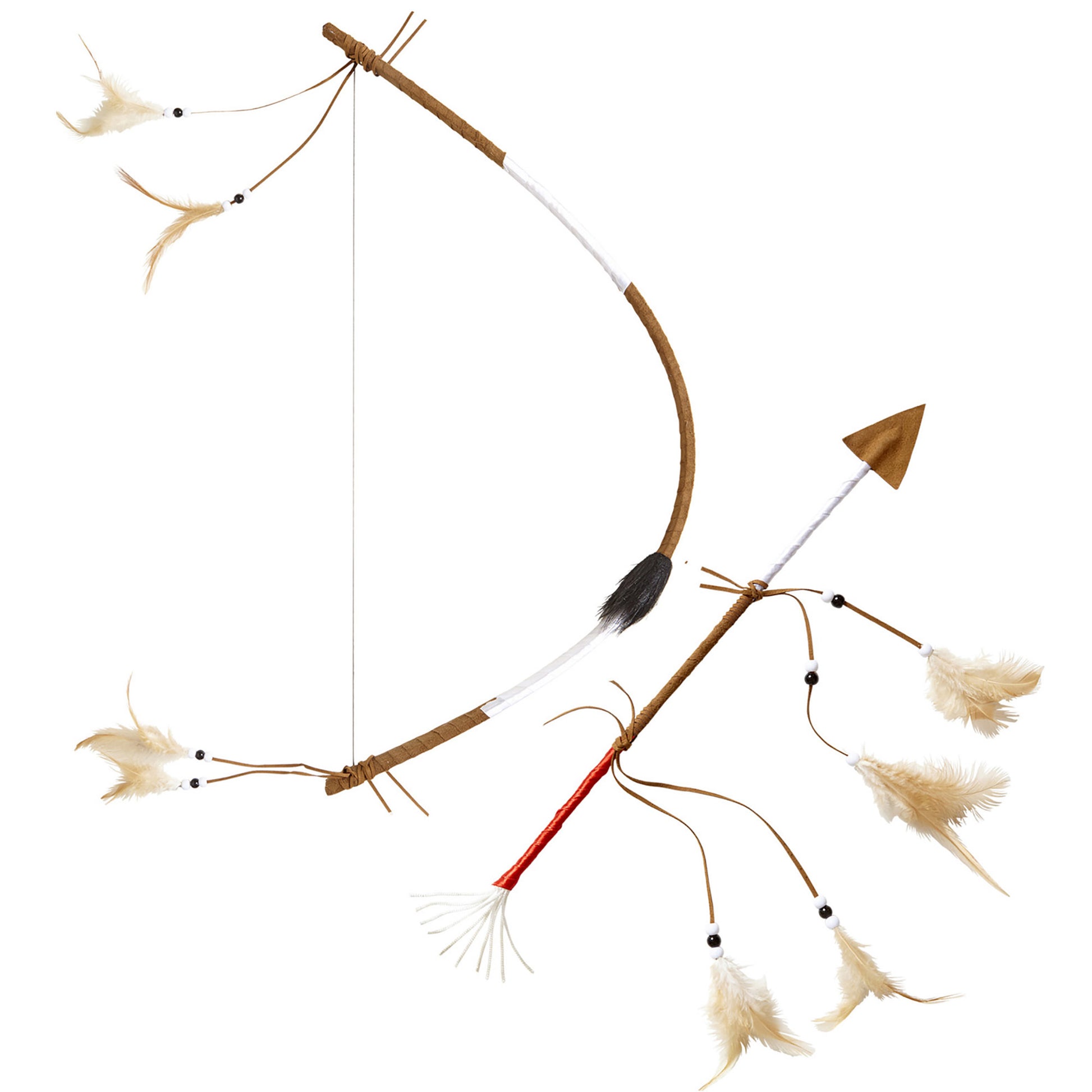 "AUTHENTISCHES INDIANER PFEIL & BOGEN SET" 60 cm – Vorderansicht
