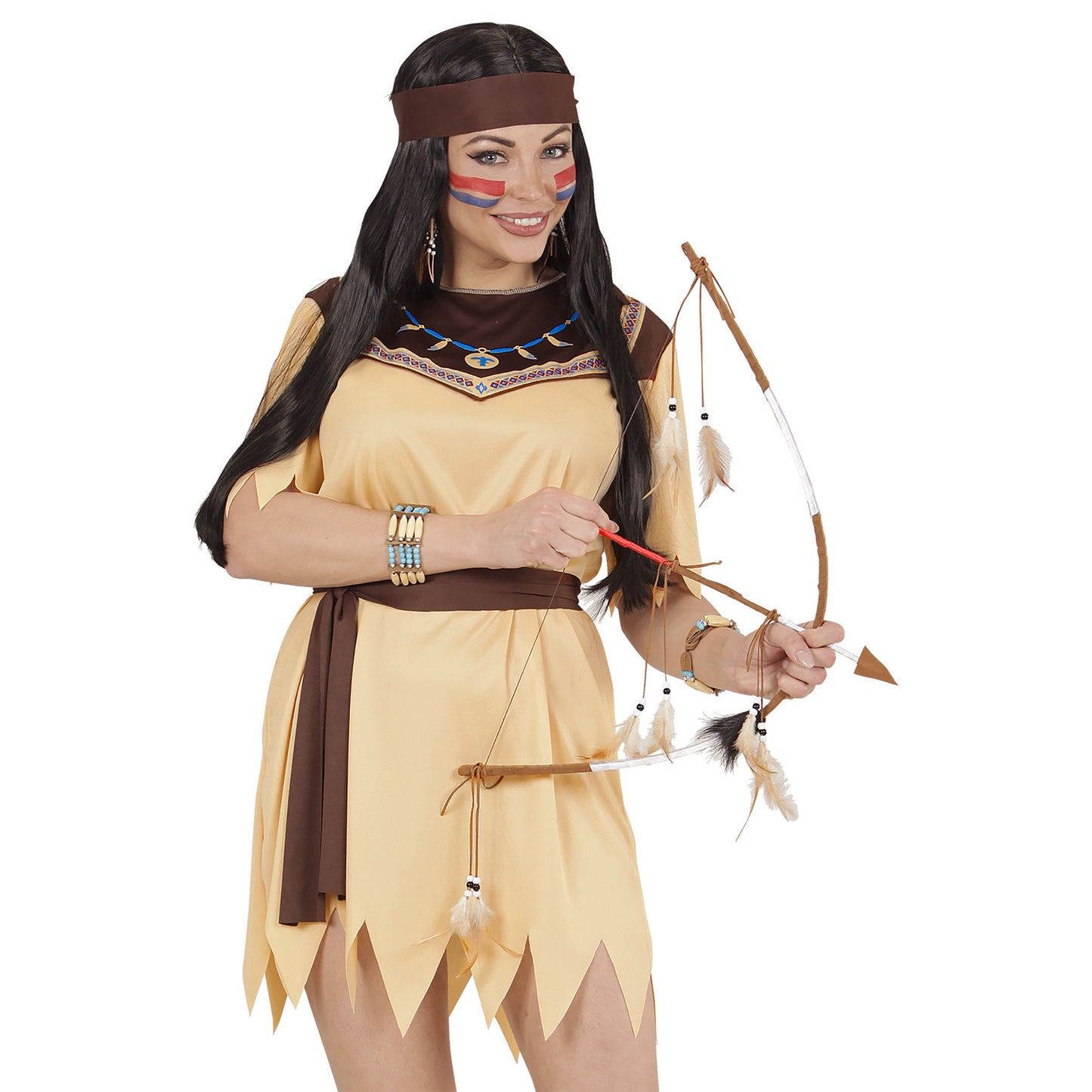 "AUTHENTISCHES INDIANER PFEIL & BOGEN SET" 60 cm – Detailansicht
