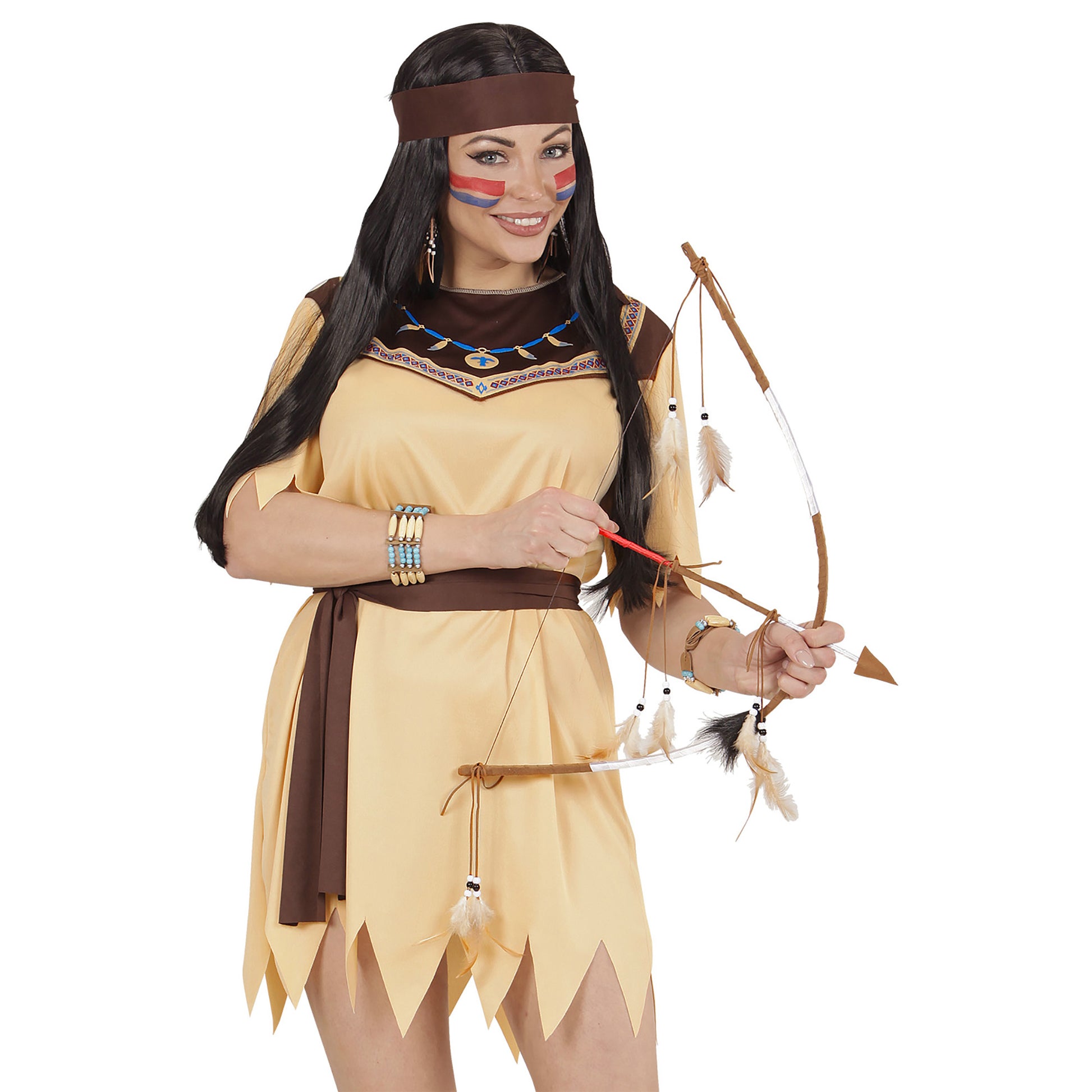 "AUTHENTISCHES INDIANER PFEIL & BOGEN SET" 60 cm – Detailansicht
