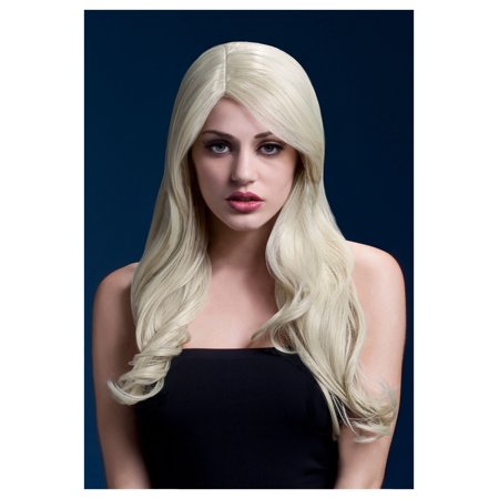 Smiffys Perücke Nicole 66 cm blond leicht gewellt mit Seitenscheitel