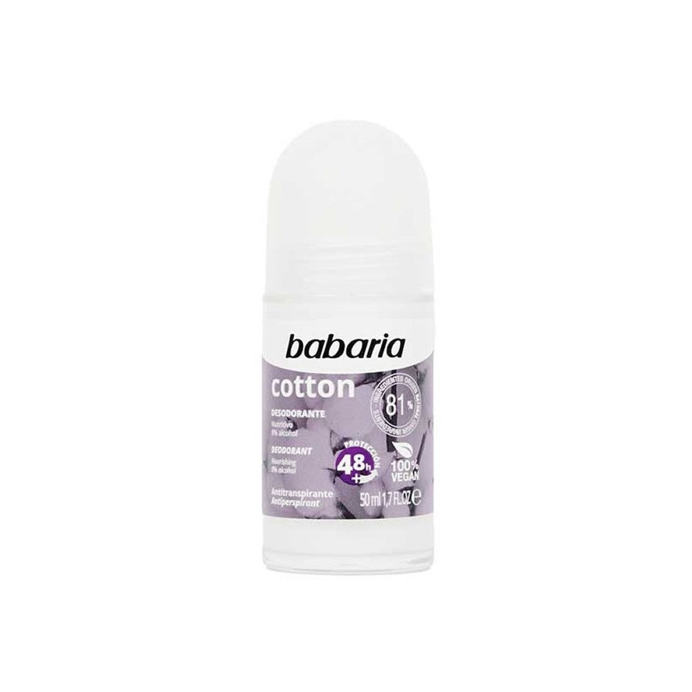 Babaria Cotton 48h Deodorant-Roll-On für Frauen 50 ml