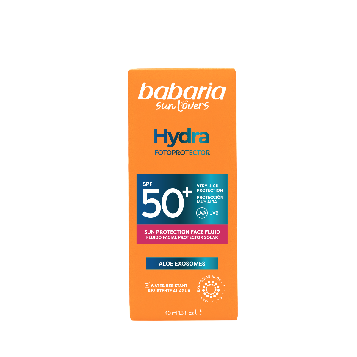 Babaria Hydra Fotoprotector Sonnenschutzfluid fürs Gesicht SPF 50+ 40 ml