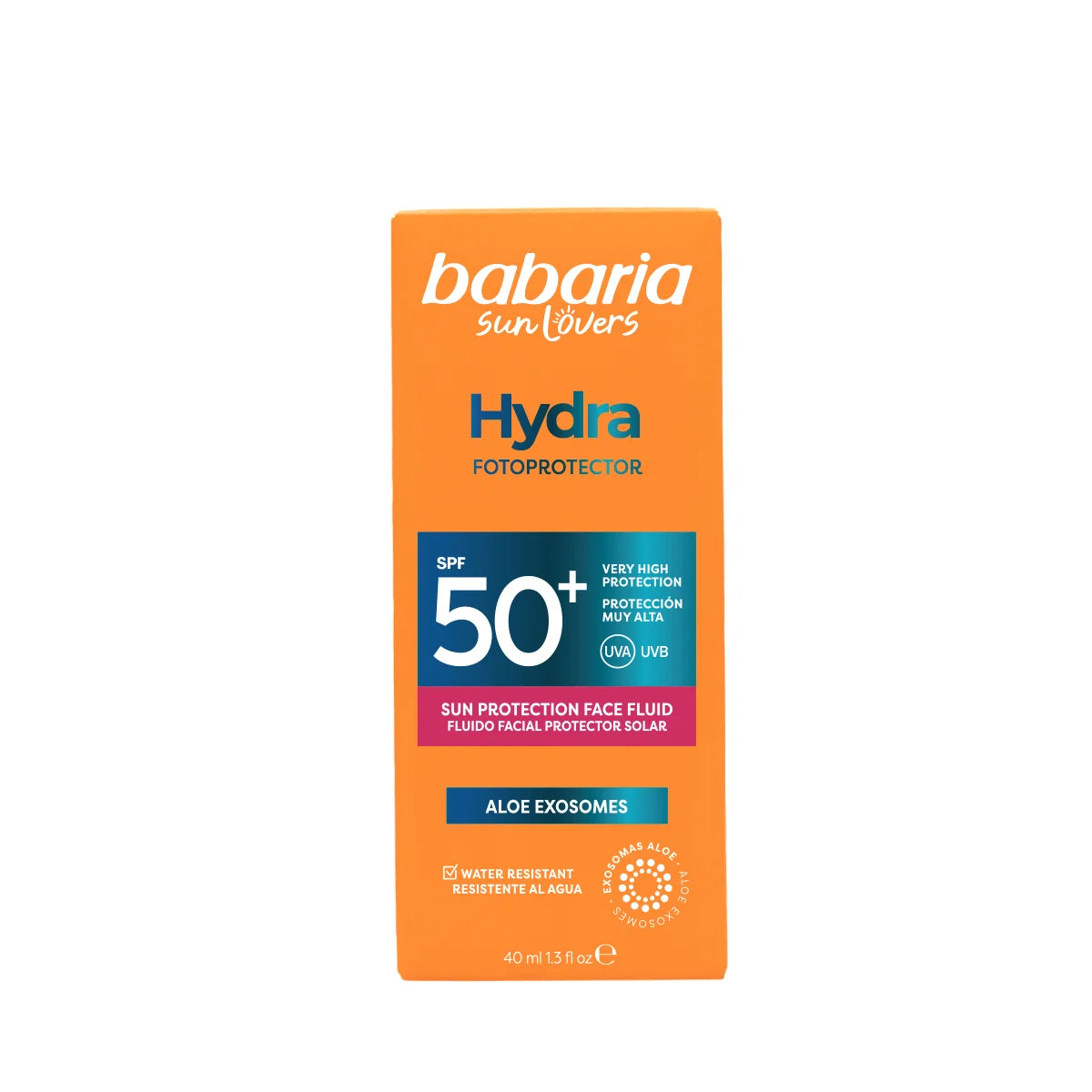 Babaria, Hydra Fotoprotector, Hydratisierend, Sonnenschutzfluid, Für das Gesicht, SPF 50+, 40 ml