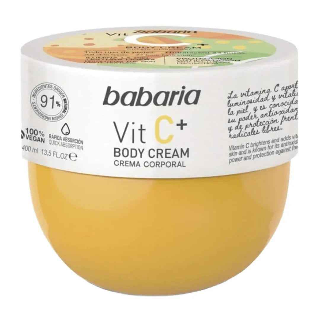 Babaria, Vitamin C, Feuchtigkeitsspendend und nährend, Körpercreme, Täglich, 400 ml