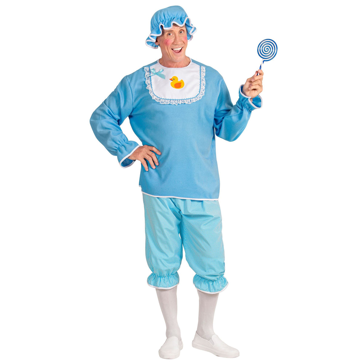 "BABY JUNGE" (Oberteil mit Lätzchen, kurze Hose, Mütze) – Detailansicht