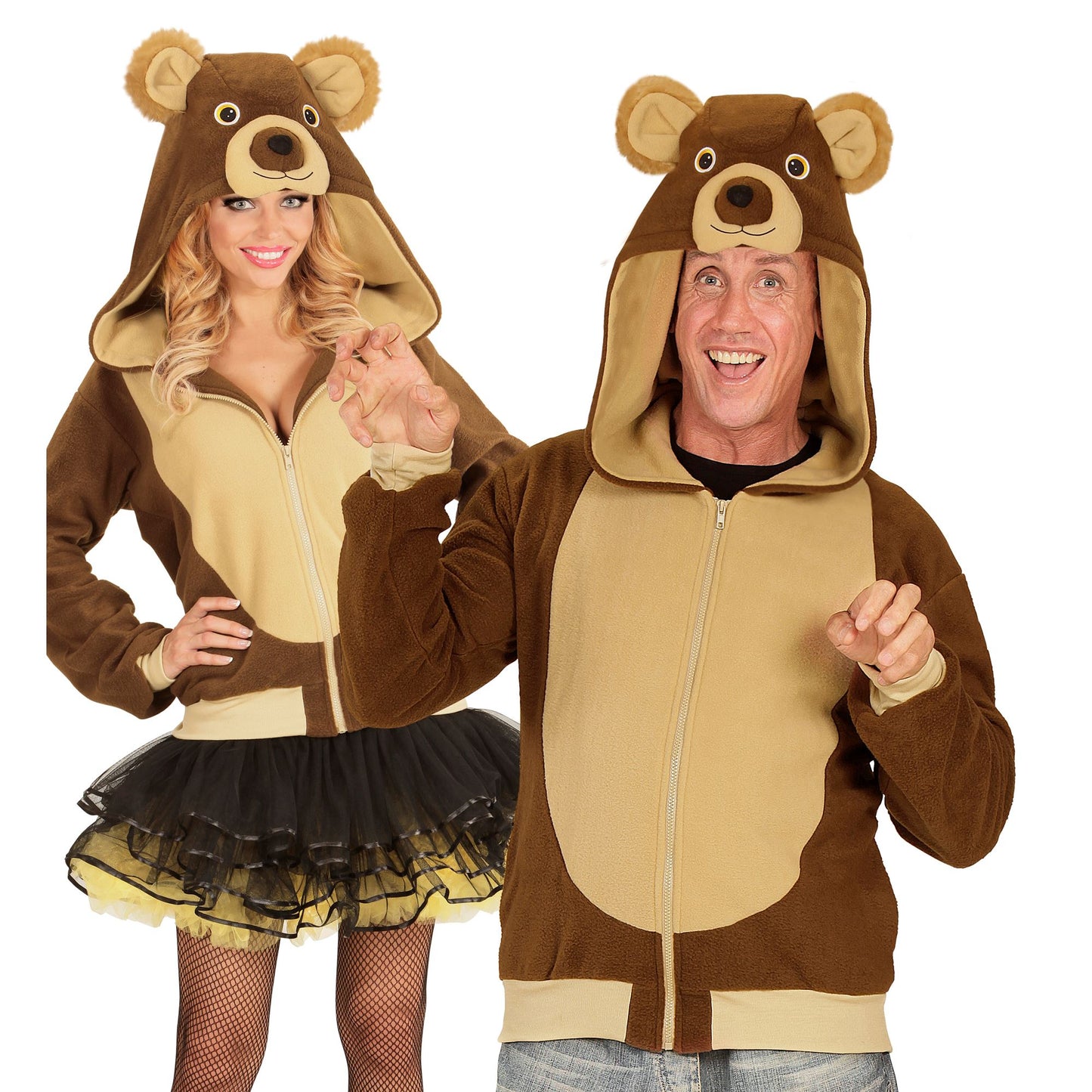 "BÄR" (Fleecejacke mit Kapuze) – Vorderansicht