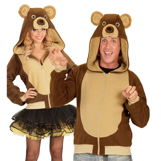 "BÄR" (Fleecejacke mit Kapuze) – Vorderansicht