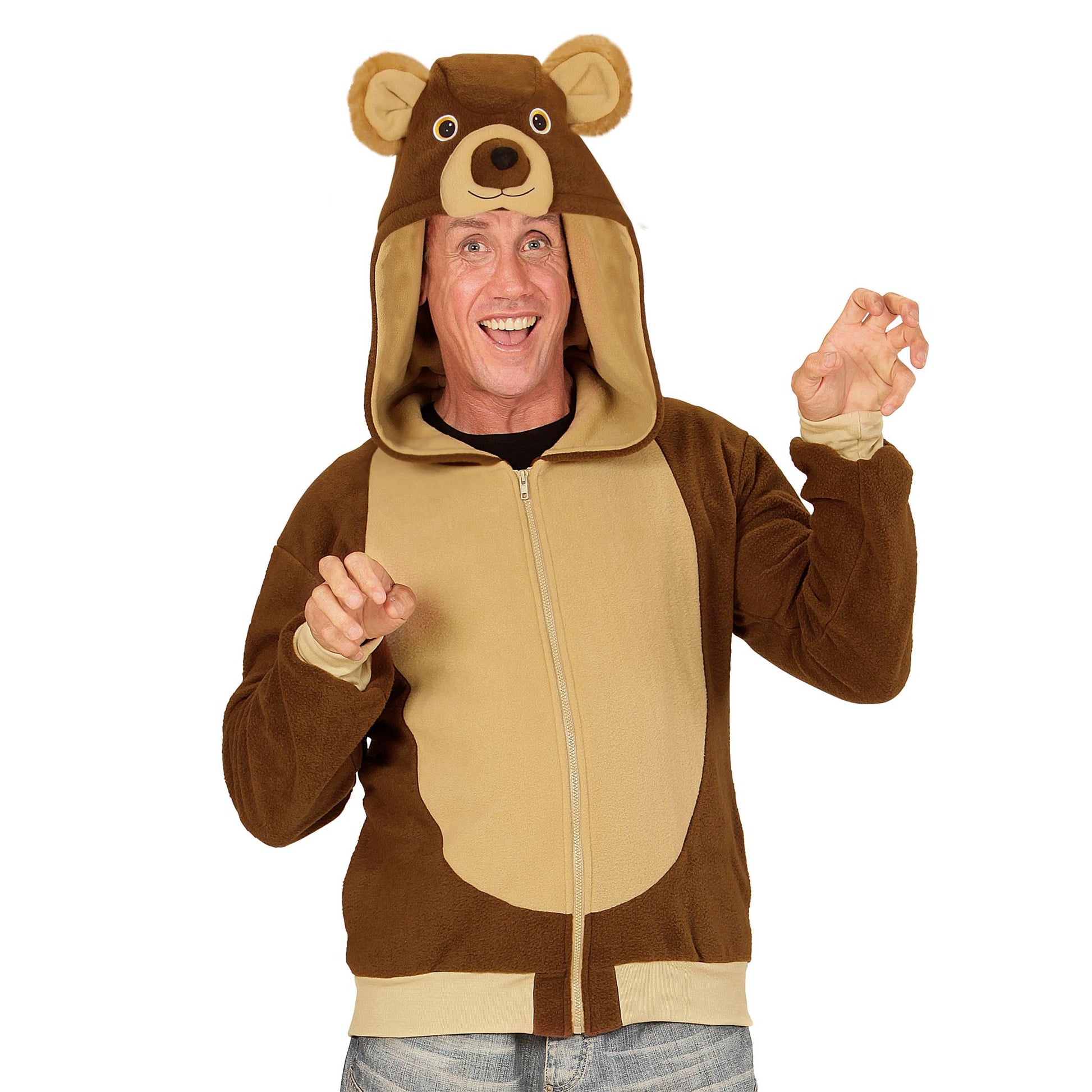 "BÄR" (Fleecejacke mit Kapuze) – Detailansicht