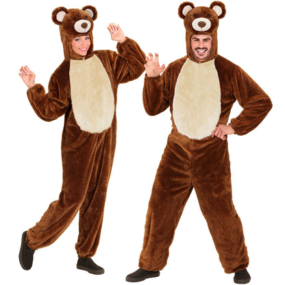 "BAER SOFT PLÜSCHKOSTÜM" (Overall mit Kapuze und Maske) – Vorderansicht
