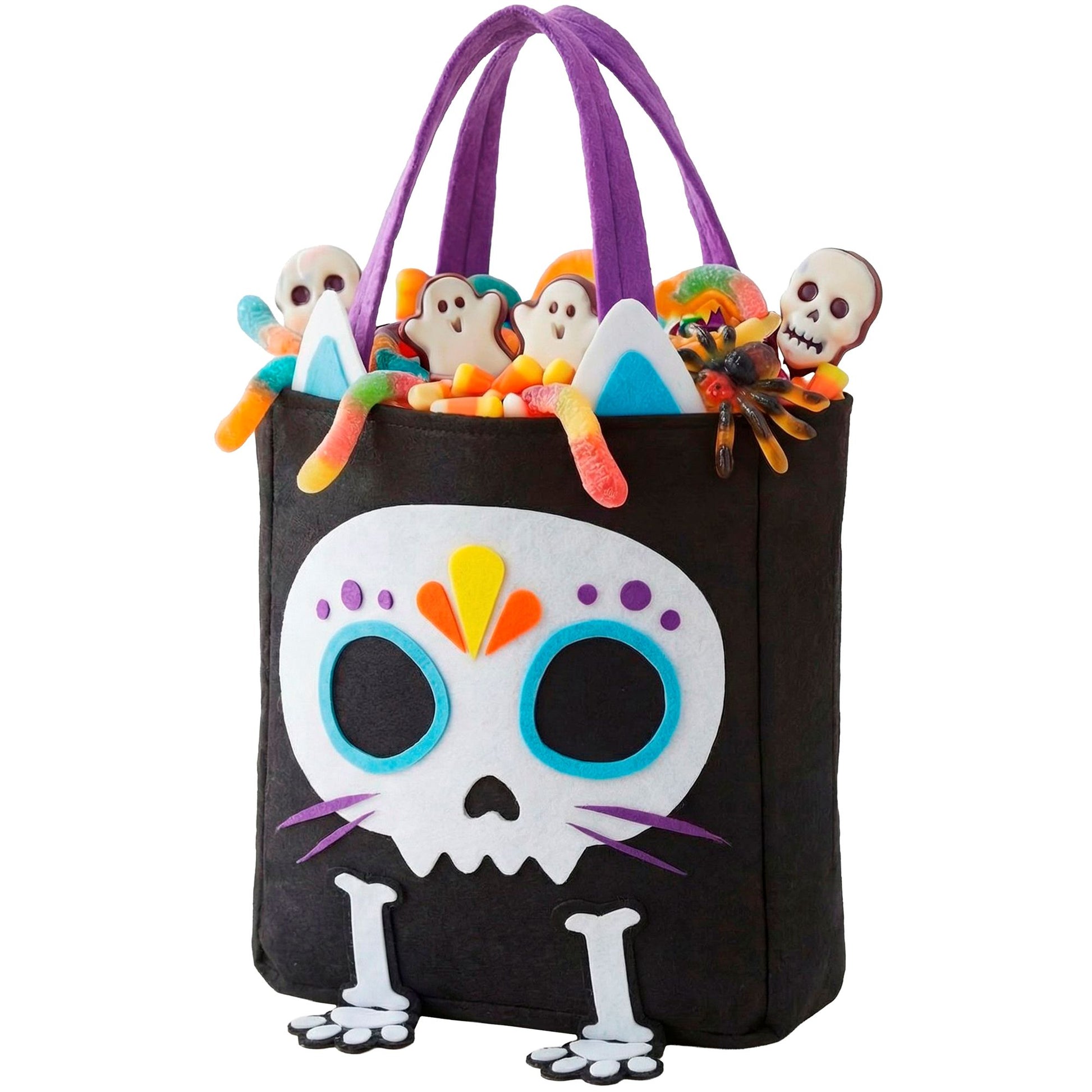 "BAG TRICK OR TREAT CAT SKELETON" – Vorderansicht