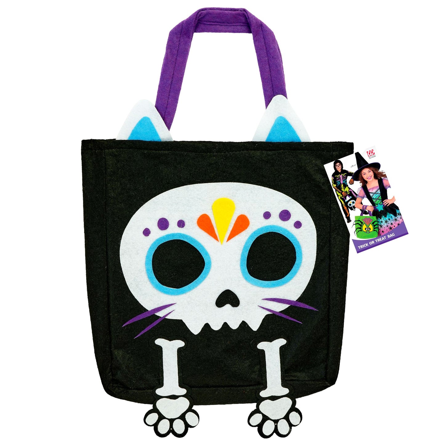 "BAG TRICK OR TREAT CAT SKELETON" – Detailansicht