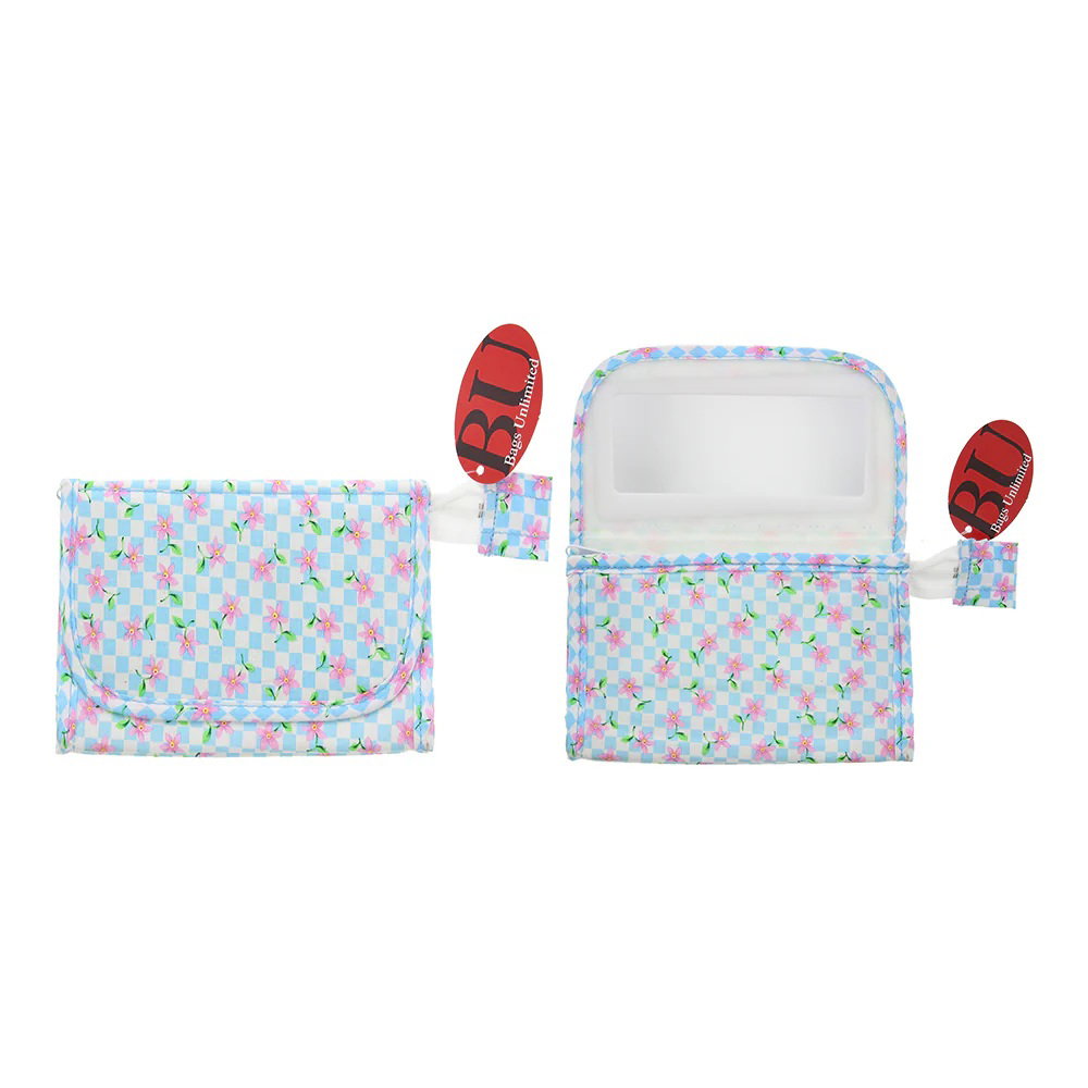Bags Unlimited Vienna Blue & Pink Mirror Kosmetiktaschen