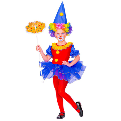 "BALLERINA CLOWN" (Kostüm mit Tutu, Hut) – Vorderansicht