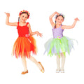 "BALLERINA FEE" sort. in Rot und Lila (Kleid, Haarreif mit Blumen) – Vorderansicht