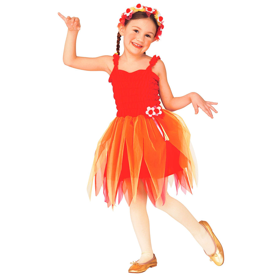 "BALLERINA FEE" sort. in Rot und Lila (Kleid, Haarreif mit Blumen) – Detailansicht