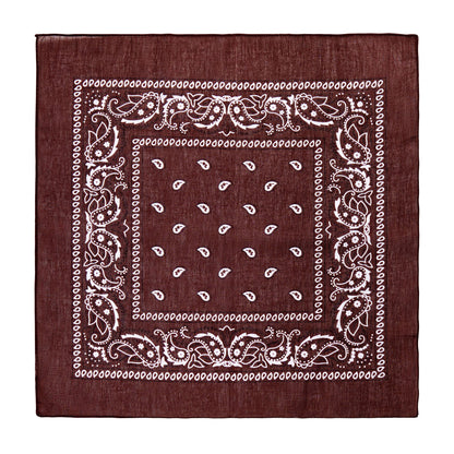 "BANDANA BRAUN" 55X55 cm - 100% Baumwolle – Detailansicht