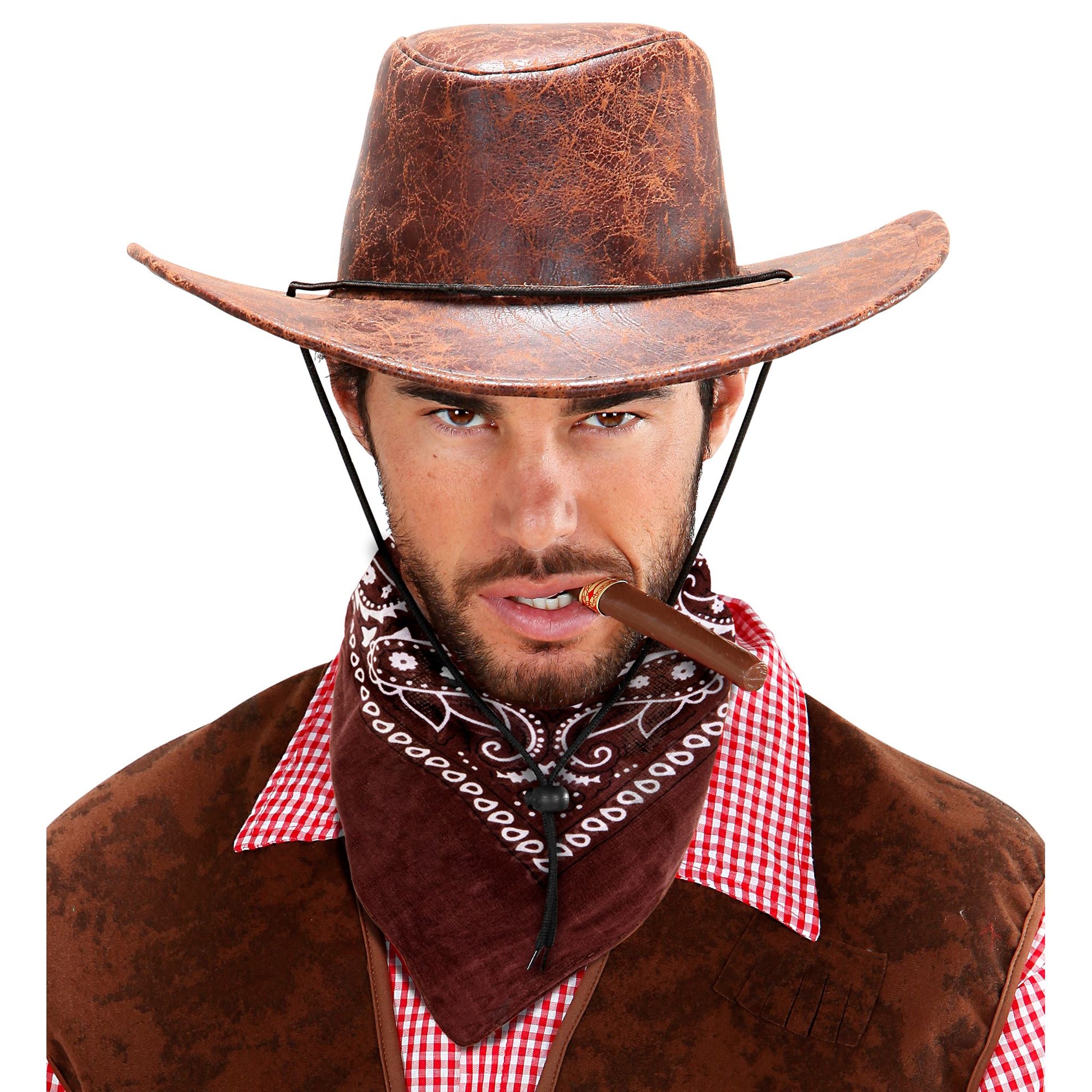 "BANDANA BRAUN" 55X55 cm - 100% Baumwolle – Ansicht 4