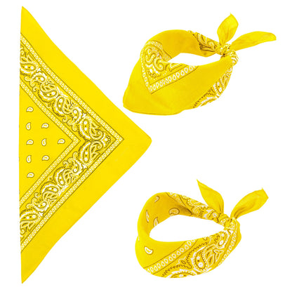 "BANDANA GELB" 55x55 cm - 100% Bauwolle – Vorderansicht