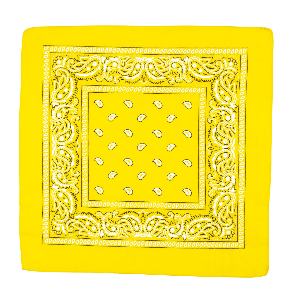 "BANDANA GELB" 55x55 cm - 100% Bauwolle – Detailansicht