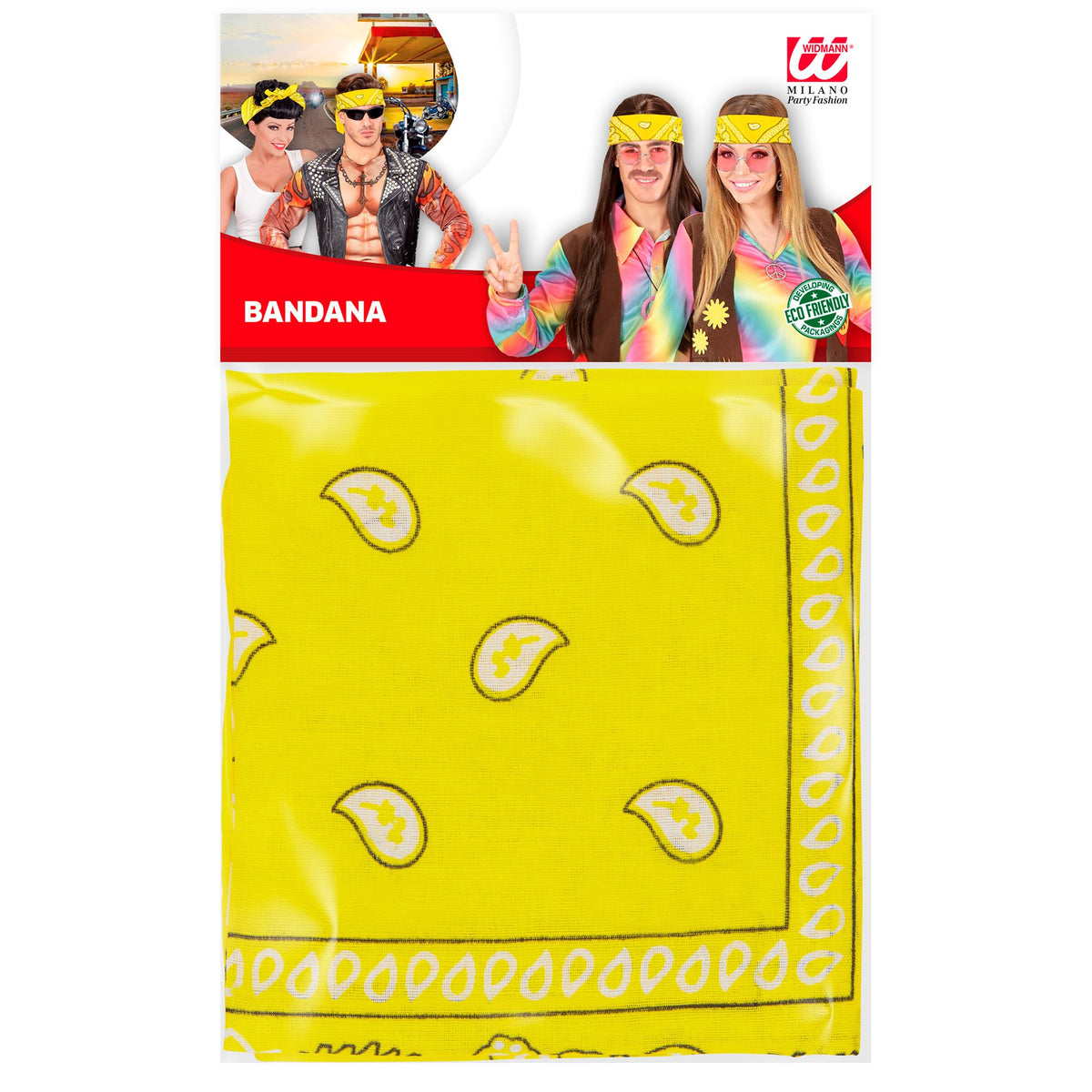 "BANDANA GELB" 55x55 cm - 100% Bauwolle – Ansicht 3