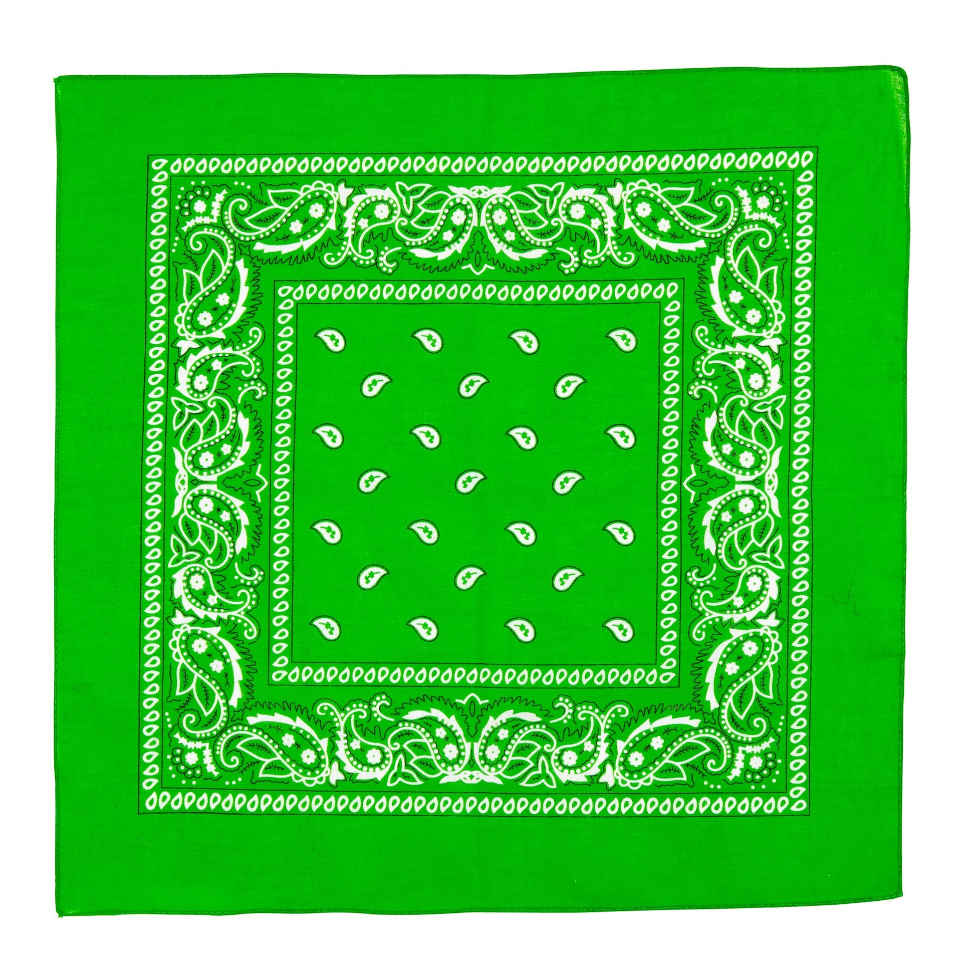 "BANDANA GRÜN" 55x55 cm - 100% Bauwolle – Detailansicht