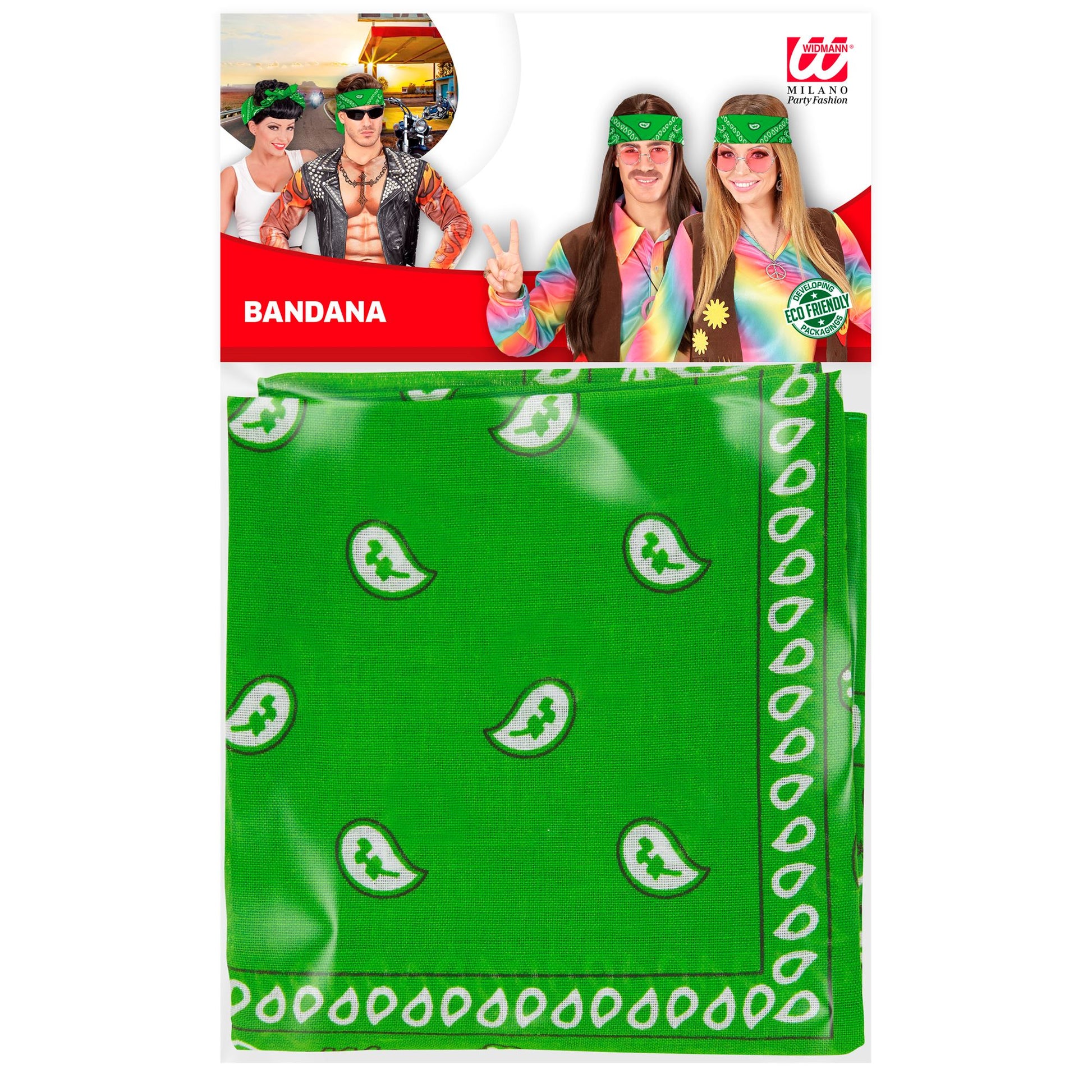 "BANDANA GRÜN" 55x55 cm - 100% Bauwolle – Ansicht 3
